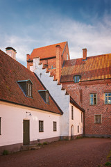 Fototapeta na wymiar Medieval brick buildings