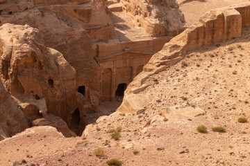 Felsformationen in der antiken Stadt Petra, Jordanien