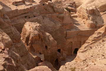 Felsformationen in der antiken Stadt Petra, Jordanien