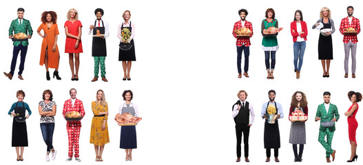 Group of people saying merry christmas