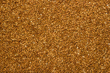 Dry buckwheat grains - brown texture