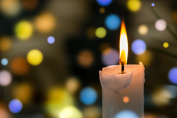 Candlelight and bokeh.