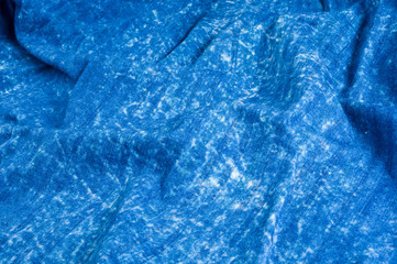 Blue washed faded jeans striped texture with seams