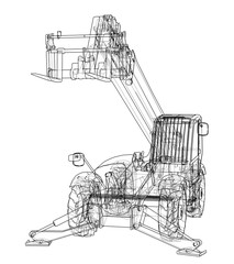 Forklift concept. Vector