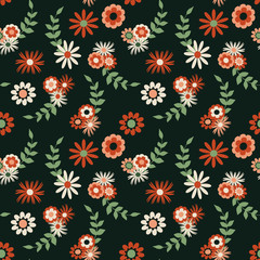 Vintage floral seamless pattern, vector