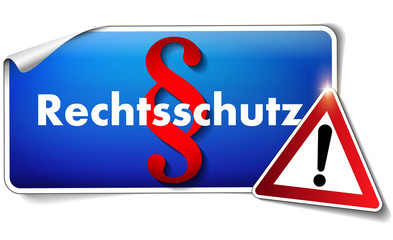 Aufkleber Rechtsschutz ,3D button