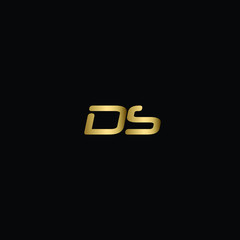 Creative Solid Minimal Letter DS Logo Design In vector Format