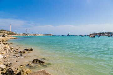 Fototapeta premium Marsaxlokk, Malta. Picturesque bay and port