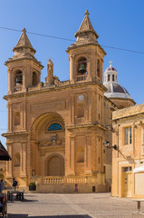 Obraz premium Marsaxlokk, Malta. Church of Our Lady of Pompei, 1892