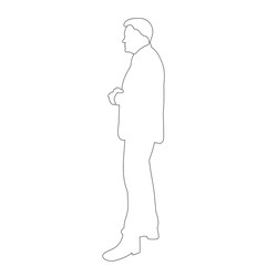 vector, sketch a man is standing