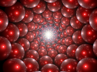 Abstract Sphere tunnel - 3D illustration