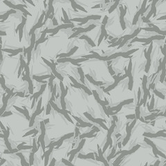 UFO military camouflage seamless pattern in different shades of gray color