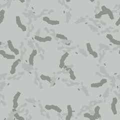 UFO military camouflage seamless pattern in different shades of gray color