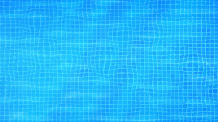 Swimming pool water background. Blue clear water. Resort. Hotel. Travel. Vacation. Summertime vector illustration. Trip. Tropical. Top view backdrop.