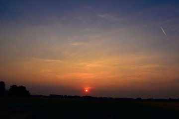 Sonnenuntergang im Himmel