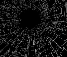 デジタルなトンネルのイメージ