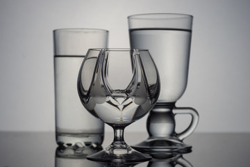 Transparent Christmas ball  on white background