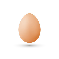 Realistic Egg isolated on white. Vector illustration. Easter Design.