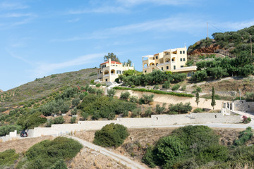 Obraz premium country house on the mountainside