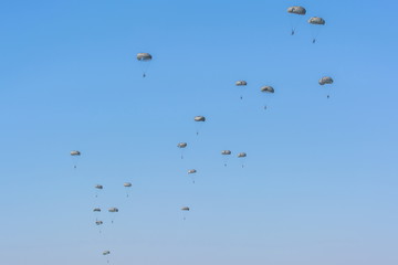 Fototapeta na wymiar Paratroopers Drop