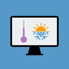 weather forecast on computer display
