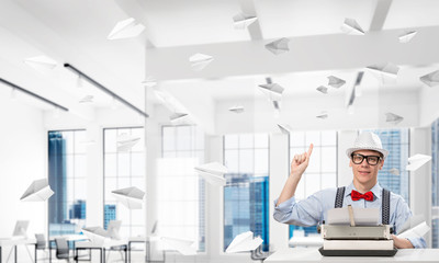 Creative inspiration of young writer.