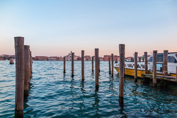 Venice, view of the water and boats