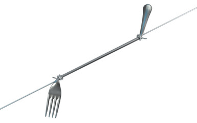Fork Metal Stretched Out