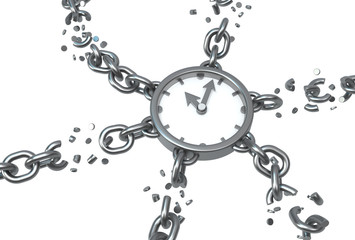 Clock Metal Chains Break