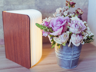 Flowers and a book