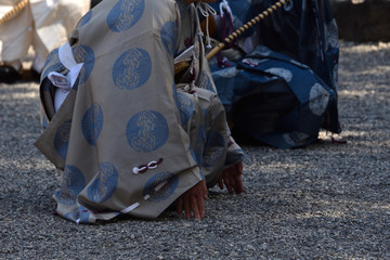 Naklejka premium 直垂姿