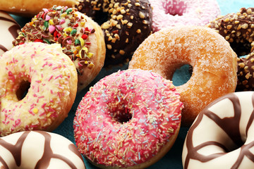 donuts in different glazes