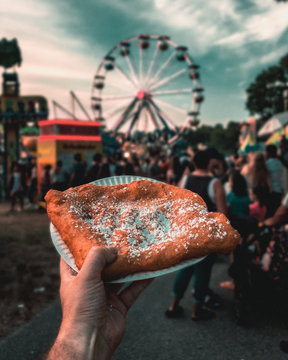 Fried Dough At Amusement Park