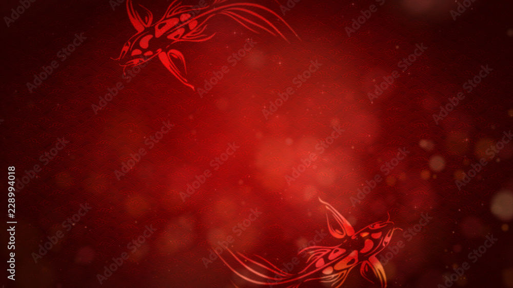 Poster chinese new year also known as the spring festival. digital particles loop background with chinese o