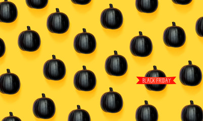 Black Friday with black colored pumpkin patterns