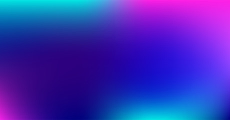 Purple Blue Gradient Vibrant Dreamy Vector Background. Sunrise, Sunset, Sky, Water Color Overlay Neon Design Element. Luxury Trendy Holograph Defocused Texture. Digital Funky Cool Tech Gradient Paper. - 228995444