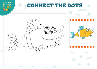 Connect the dots kids game vector illustration © kora_ra_123