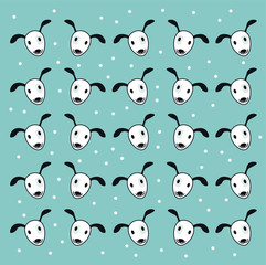Little puppy pattern. Vector illustration for babies