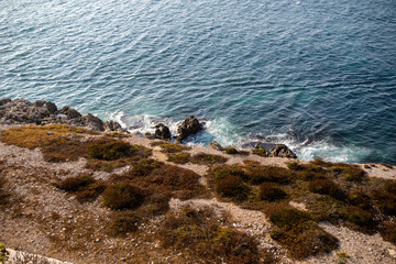 Fototapeta na wymiar The sea around Europa Point, Gibraltar