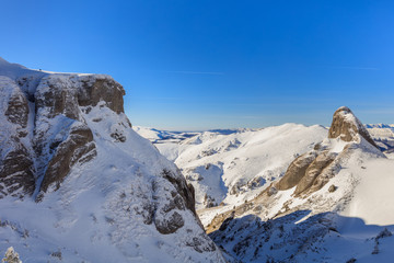 Fototapeta na wymiar mountain landscape in winter