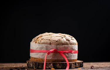 Home Made Panettone. Traditional Italian Christmas Cake