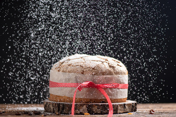 Home Made Panettone. Traditional Italian Christmas Cake