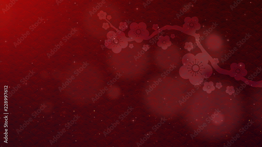 Poster chinese new year also known as the spring festival. digital particles loop background with chinese o