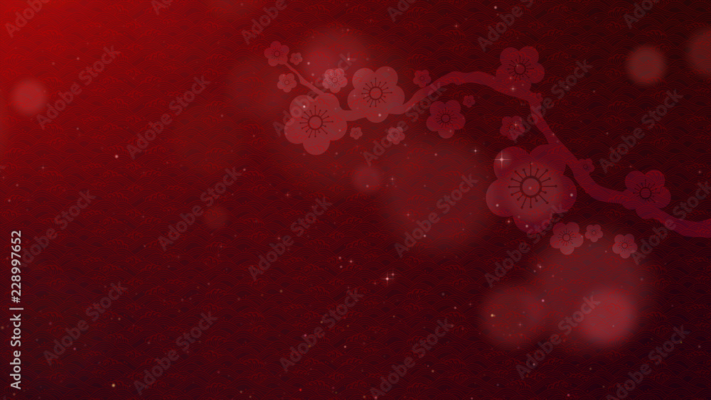 Poster chinese new year also known as the spring festival. digital particles loop background with chinese o