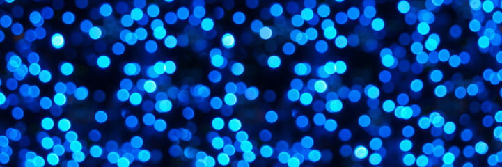 Blue bokeh lights background