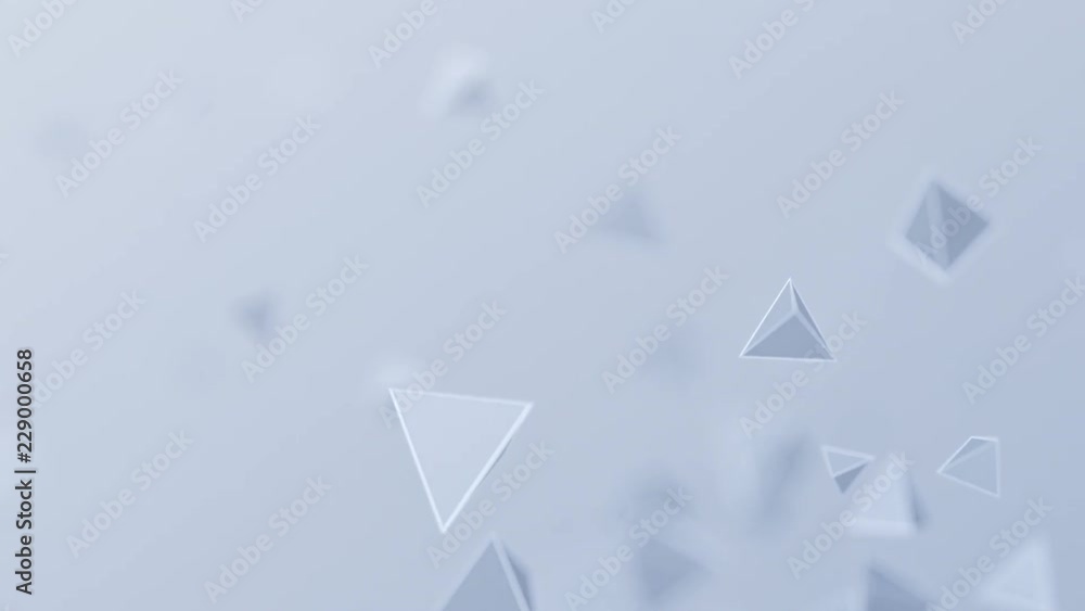 Poster abstract 3d rendering of flying geometric shapes. computer generated animation. modern background wi