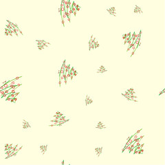 Fototapeta na wymiar Seamless pattern of hand drawn christmas trees