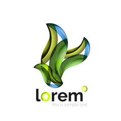 Abstract geometric logo created with overlapping smooth shapes