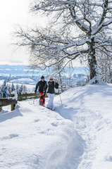 Wanderung in herrlich verschneiter Natur