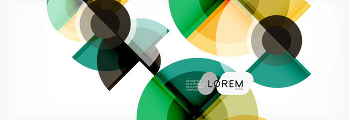 Fototapeta premium Abstract background - multicolored circles, trendy minimal geometric design